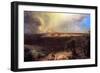 Jerusalem From The Mount Of Olives-Frederic Edwin Church-Framed Art Print