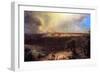 Jerusalem From The Mount Of Olives-Frederic Edwin Church-Framed Art Print