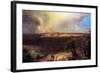 Jerusalem From The Mount Of Olives-Frederic Edwin Church-Framed Art Print