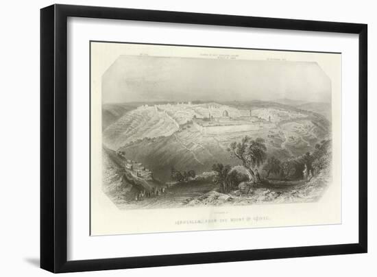 Jerusalem from the Mount of Olives-Edward Paxman Brandard-Framed Giclee Print