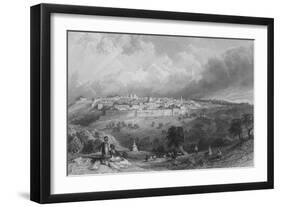 Jerusalem, from the Mount of Olives-Thomas Allom-Framed Giclee Print