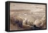 Jerusalem from the Road leading to Bethany-David Roberts-Framed Stretched Canvas