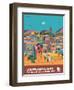 Jerusalem Israel - via El Al Israel Airlines, Vintage Airline Travel Poster, 1970s-Peri Rosenfeld-Framed Art Print