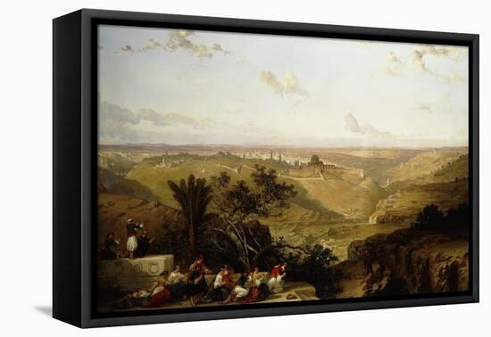 Jerusalem (looking South)-David Roberts-Framed Stretched Canvas