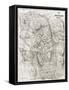 Jerusalem Old Map-marzolino-Framed Stretched Canvas