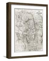 Jerusalem Old Map-marzolino-Framed Art Print