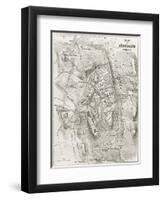 Jerusalem Old Map-marzolino-Framed Art Print