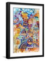 Jerusalem Owls 2-Oxana Zaika-Framed Giclee Print