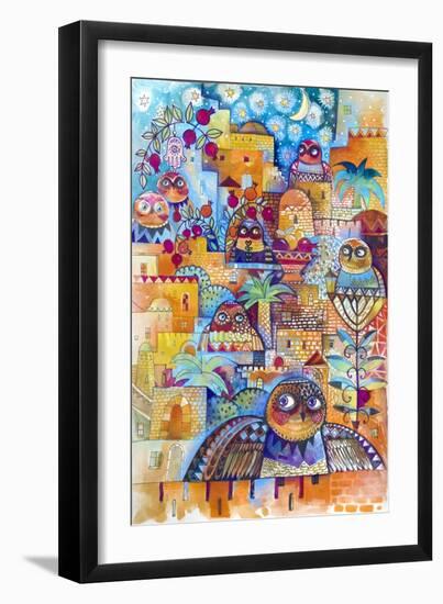 Jerusalem Owls 2-Oxana Zaika-Framed Giclee Print