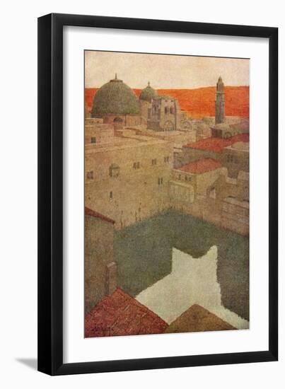 Jerusalem, Pool Hezekiah-Jules Guerin-Framed Art Print