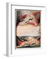 Jerusalem the Emanation of Giant Albion, The Divine Hand Found the Two Limits, Satan and Adam, 1804-William Blake-Framed Giclee Print
