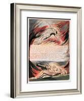 Jerusalem the Emanation of Giant Albion, The Divine Hand Found the Two Limits, Satan and Adam, 1804-William Blake-Framed Giclee Print