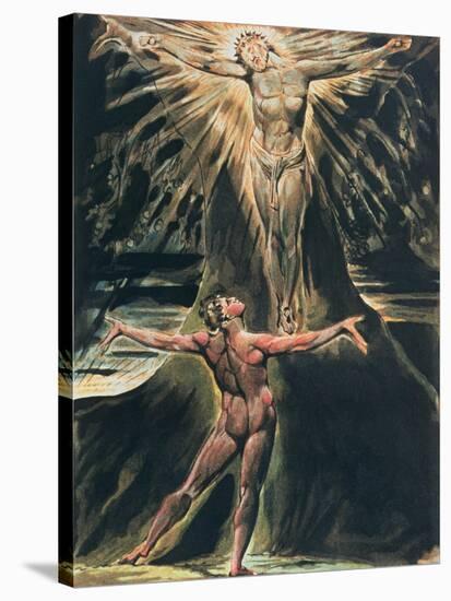 Jerusalem the Emanation of the Giant Albion, Plate 76 Albion Before Christ Crucified-William Blake-Stretched Canvas