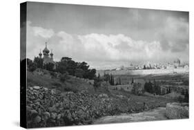 Jeruslem and the Garden of Gethsemane, 1937-Martin Hurlimann-Stretched Canvas