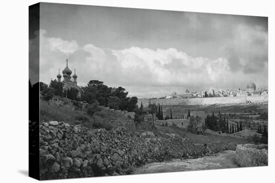 Jeruslem and the Garden of Gethsemane, 1937-Martin Hurlimann-Stretched Canvas