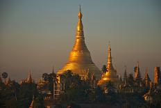 Sunrise at Shwedagon Pagoda-Jerzy Opoka-Framed Photographic Print