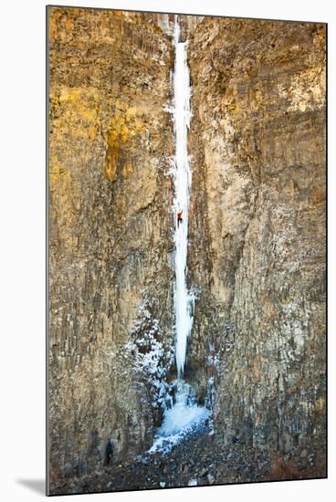 Jess Roskelley on the Cable in Gently-Overhanging at Banks Lake in Central Washington State-Ben Herndon-Mounted Photographic Print