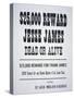 Jesse James Reward Poster, 1881-null-Stretched Canvas