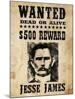 Jesse James Wanted Advertisement-null-Mounted Poster