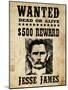 Jesse James Wanted Advertisement-null-Mounted Poster