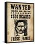 Jesse James Wanted Advertisement-null-Framed Stretched Canvas