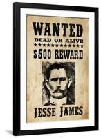 Jesse James - Wanted Advertisement-null-Framed Art Print