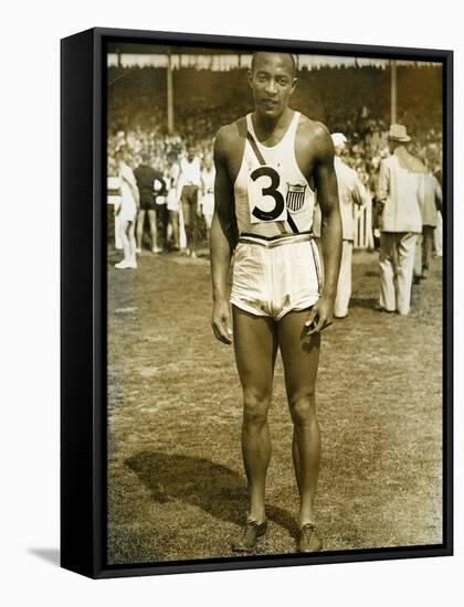 Jesse Owens at the Berlin Olympics, 1936-null-Framed Stretched Canvas