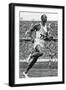 Jesse Owens at the End of the 100M at the Berlin Olympic Games, 1936-null-Framed Giclee Print