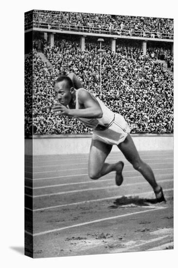 Jesse Owens at the Start of the 200 Metres at the Berlin Olympic Games, 1936-null-Stretched Canvas