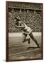 Jesse Owens at the Start of the 200m Race at the 1936 Berlin Olympics-null-Framed Giclee Print