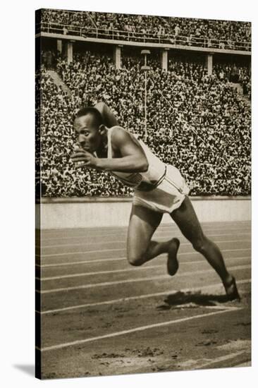 Jesse Owens at the Start of the 200m Race at the 1936 Berlin Olympics-null-Stretched Canvas