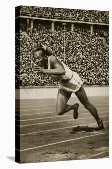 Jesse Owens at the Start of the 200m Race at the 1936 Berlin Olympics-null-Stretched Canvas