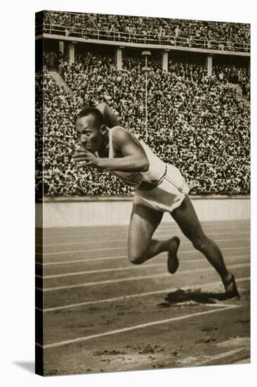 Jesse Owens at the Start of the 200m Race at the 1936 Berlin Olympics-null-Stretched Canvas