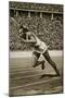 Jesse Owens at the Start of the 200m Race at the 1936 Berlin Olympics-null-Mounted Giclee Print