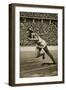 Jesse Owens at the Start of the 200m Race at the 1936 Berlin Olympics-null-Framed Premium Giclee Print