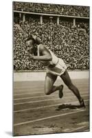 Jesse Owens at the Start of the 200m Race at the 1936 Berlin Olympics-null-Mounted Giclee Print