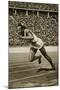 Jesse Owens at the Start of the 200m Race at the 1936 Berlin Olympics-null-Mounted Giclee Print