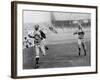 Jesse Owens Beating Baseball Player George CAse in 100-Yard Dash at Cleveland Stadium-null-Framed Photo
