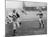 Jesse Owens Beating Baseball Player George CAse in 100-Yard Dash at Cleveland Stadium-null-Mounted Photo