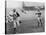 Jesse Owens Beating Baseball Player George CAse in 100-Yard Dash at Cleveland Stadium-null-Stretched Canvas