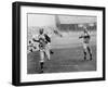 Jesse Owens Beating Baseball Player George CAse in 100-Yard Dash at Cleveland Stadium-null-Framed Photo