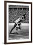 Jesse Owens Setting the 200 Meter Olympic Record at the Olympics in Berlin, Germany, 1936-null-Framed Art Print