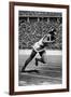 Jesse Owens Setting the 200 Meter Olympic Record at the Olympics in Berlin, Germany, 1936-null-Framed Art Print