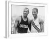 Jesse Owens with Ralph Metcalfe-null-Framed Photo