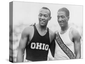 Jesse Owens with Ralph Metcalfe-null-Stretched Canvas