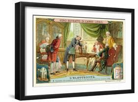 Jesse Ramsden Demonstating His Electric Machine, London, 1766-null-Framed Giclee Print