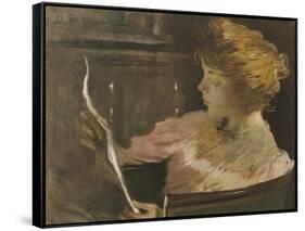 Jesse Steele Reading-John White Alexander-Framed Stretched Canvas