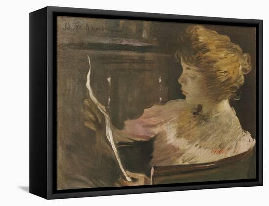 Jesse Steele Reading-John White Alexander-Framed Stretched Canvas