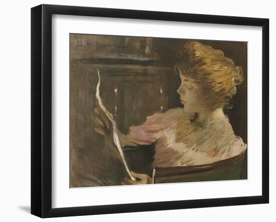 Jesse Steele Reading-John White Alexander-Framed Giclee Print