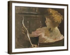 Jesse Steele Reading-John White Alexander-Framed Giclee Print